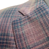 The QG Pink/Blue Wool/Silk/Linen Spring Sportcoat