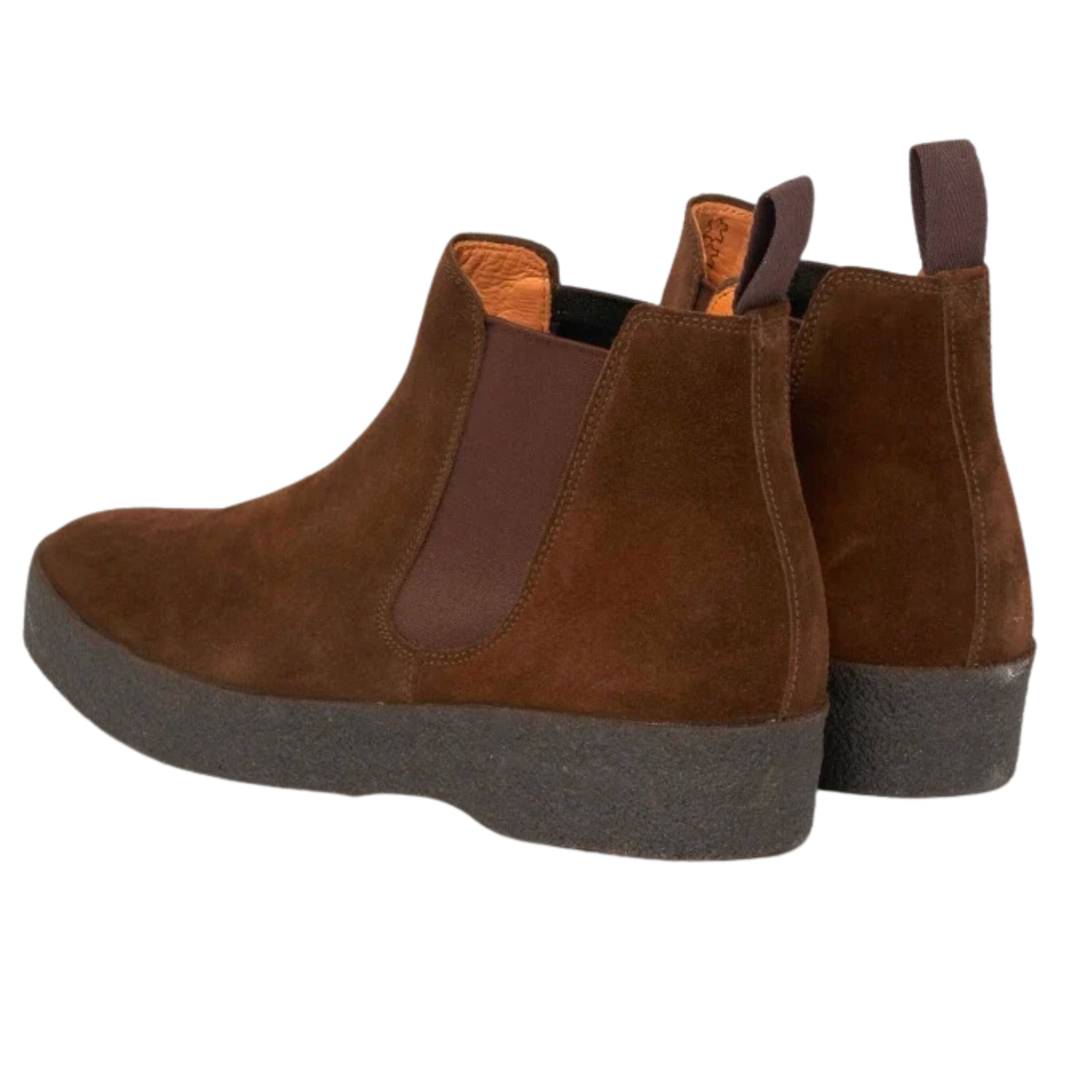 Chocolate Adam Suede Chelsea Boot by Sanders - Chocolate Suede – The QG
