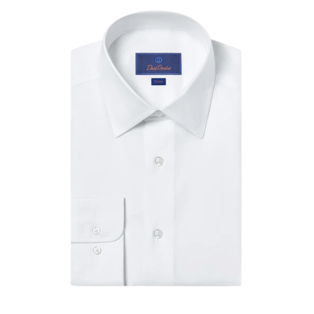 david donahue dress shirts Trim Fit Super Fine Twill Shirt - White The Romy dress - adjustable button cuffs 100% straight line Cores:Nature Green