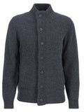 Barbour Essential Elbow-Patch Cardigan Charcoal and Seaweed