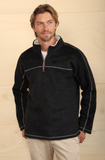 True Grit Melange 1/4 Zip Sherpa Pullover