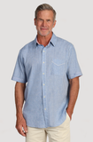 True Grit Washed Melange Linen Solid Shirt