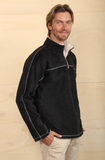True Grit Melange 1/4 Zip Sherpa Pullover