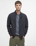 Barbour Essential Elbow-Patch Cardigan Charcoal and Seaweed