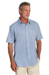 True Grit Washed Melange Linen Solid Shirt