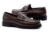 Martin Dingman Addison Lug Pebble Grain Horse Bit Loafers