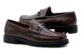 Martin Dingman Addison Lug Pebble Grain Horse Bit Loafers