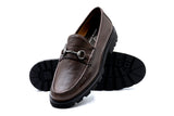 Martin Dingman Addison Lug Pebble Grain Horse Bit Loafers