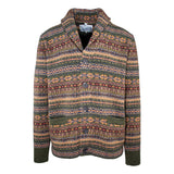 Schott NYC Wool Blend Fair Isle Cardigan