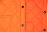 Schott NYC Down-filled Quilted Shirt Jacket in Oriole Orange