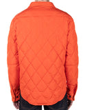 Schott NYC Down-filled Quilted Shirt Jacket in Oriole Orange