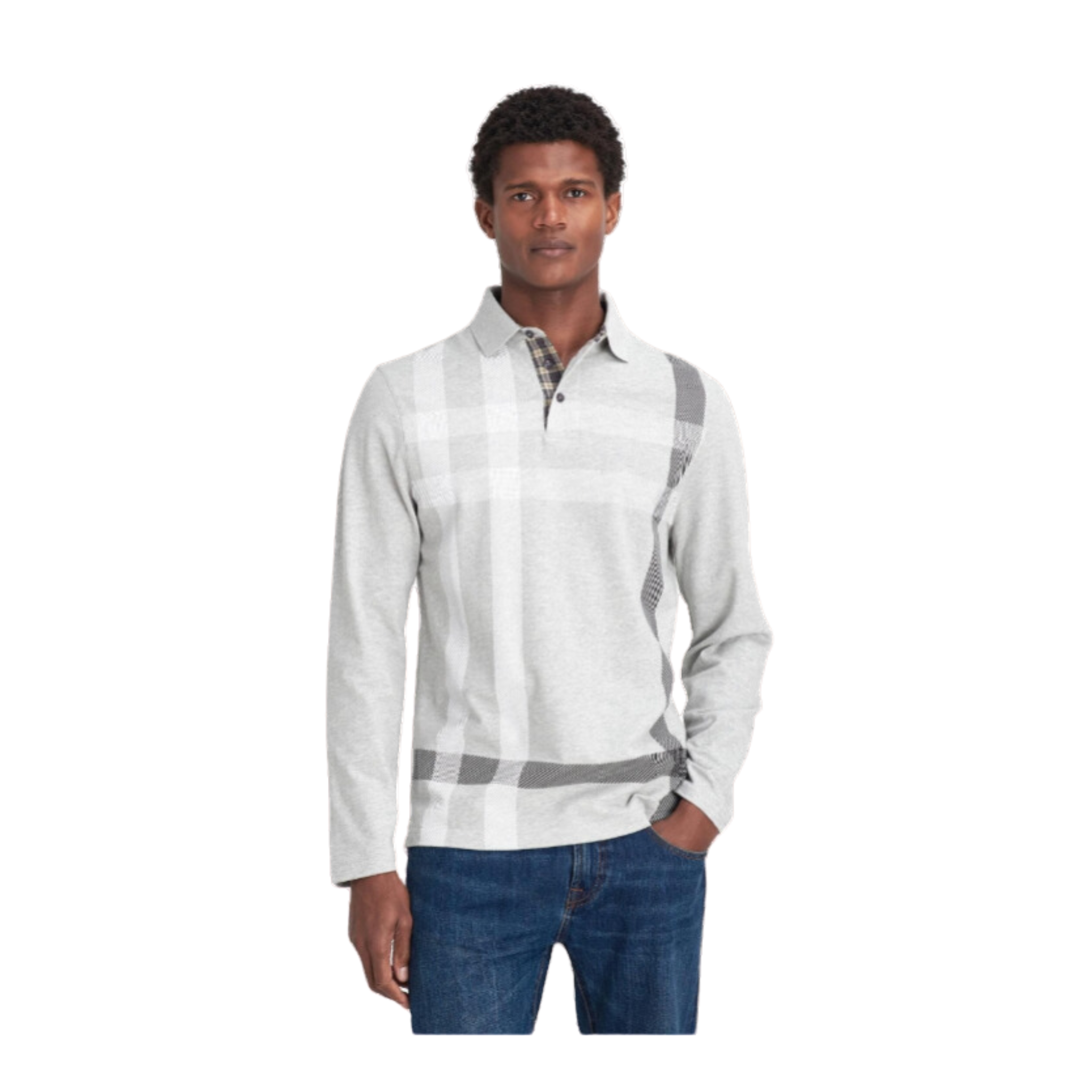 Barbour tartan polo shirt clearance