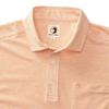 Duck Head's Summerford Stripe Performance Polo in Oriole Orange