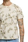 Easy Mondays Printed Floral Crew Neck T-Shirt