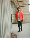 Schott NYC Down-filled Quilted Shirt Jacket in Oriole Orange