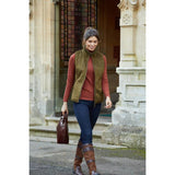 Alan Paine Surrey Ladies Water Repellent Faux Fur Lined Gilet in Cocoa