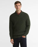 Barbour Essentials Fleck Wool Shawl Neck Jumper