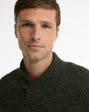 Barbour Essentials Fleck Wool Shawl Neck Jumper