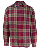 Schott NYC Plaid Cotton Flannel Shirt in 3 Color Ways