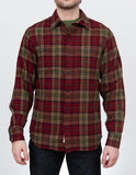 Schott NYC Plaid Cotton Flannel Shirt in 3 Color Ways