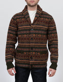 Schott NYC Wool Blend Fair Isle Cardigan