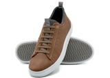 Martin Dingman Cameron Pebble Grain Sneakers in Old Saddle