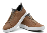 Martin Dingman Cameron Pebble Grain Sneakers in Old Saddle