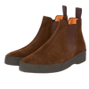 Chocolate Adam Suede Chelsea Boot by Sanders - Chocolate Suede LAST PAIR