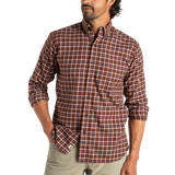 Duckhead Lawson Plaid  Cotton Flannel Sport Shirt - Sable