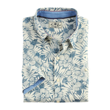 True Grit Fresh Floral Island Getaway Shirt Blue
