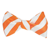 Self Tie Bow Tie Orange & White Stripe