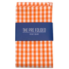 The Pre Folded Pocket Square in Oriole Orange Plaid