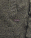 Barbour Essential Elbow-Patch Cardigan Charcoal and Seaweed