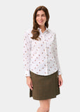 Alan Paine Ladies Lawen Cotton Printed Shirt In Pheasant Design