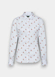 Alan Paine Ladies Lawen Cotton Printed Shirt In Pheasant Design