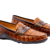 Martin Dingman Bill Alligator Grain Penny Loafers