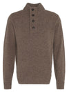 Barbour Essential Elbow Patch Jumper Dark Stone and Navy