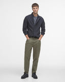 Barbour Essential Elbow-Patch Cardigan Charcoal and Seaweed
