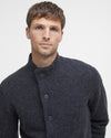 Barbour Essential Elbow-Patch Cardigan Charcoal and Seaweed