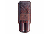Martin Dingman Alligator Brown Grain Cigar Case