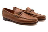Martin Dingman Maxwell Saddle Leather Braided Knot Loafer LAST PAIR