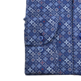 Shirts By Arnau Blue Print 876-1